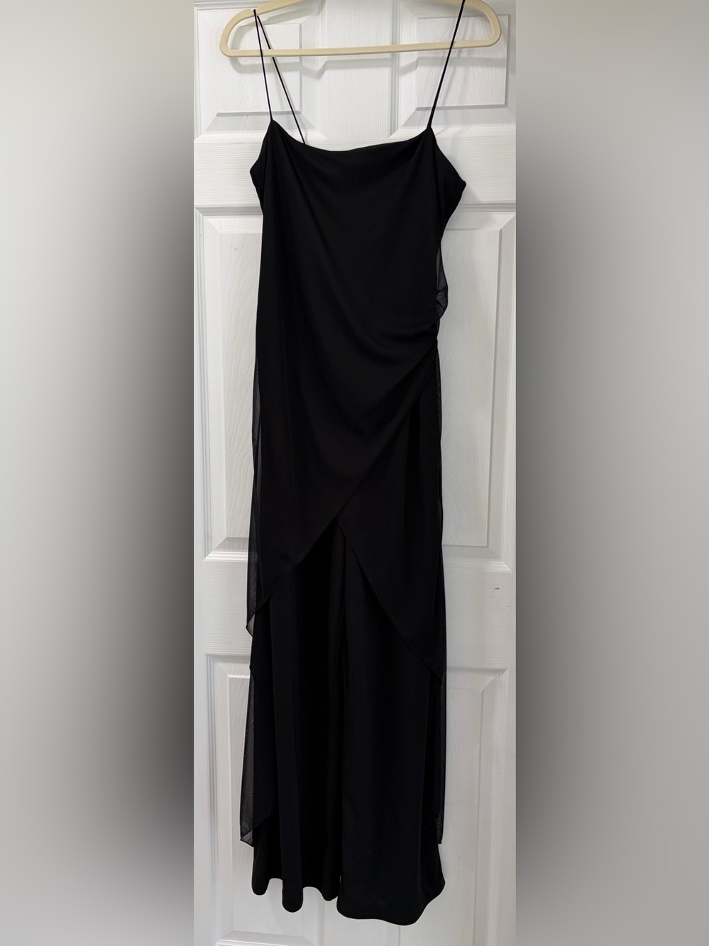 🇨🇦CHADO Black Spaghetti Strap Pantsuit with Long Sheer cover SIZE 13